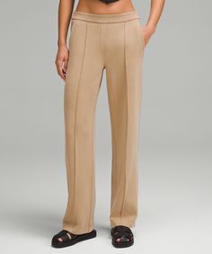 Tailored Look, Lounge Feel. These Peach-Fuzz Soft, Trouser-Inspired Pants Bring Pajama-Level Comfort To Work Days And Travel Days. Designed For Casual. Slim Fit Skims Your Body:falls Straight Down From Hip To Hem:29.5" Inseam Is Intended To Skim The Floor For Heights Of 55"-58". Hand Pockets With Hidden Card Sleeve. Faux Fly And Back Welt Pockets. Continuous Drawcord. Pull-On Waistband Is Flat On The Inside For A Smooth, Distraction-Free Feel Next To Skin. | Softstreme Pintuck Mid-Rise Pant Regu Peach Fuzz, Card Sleeve, Pin Tucks, Bottom Clothes, Welt Pockets, Long Tops, Short Tops, Women's Pants, Tank Shirt