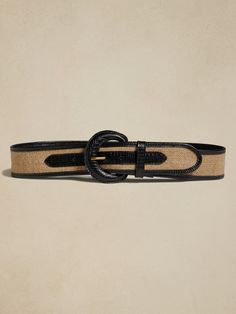 The ideal accessory for warm-weather adventures, this luxurious belt is modeled after a piece from our archives, crafted from luxurious linen and complimented with sturdy leather details and a leather-wrapped buckle.  Designed to be worn at the waist.  Designed to be worn at the waist.  Width: 2" XS: 27-31" S: 29-33" M: 31-35" L: 34-38" XL: 38-42" XXL: 42-46" Hiking Sunglasses, Hawaiian Clothing, Sunglasses Men Vintage, Luxury Belt, Dog Business, Luxury Belts, Women's Belts, Wholesale Sunglasses, Bag Belt