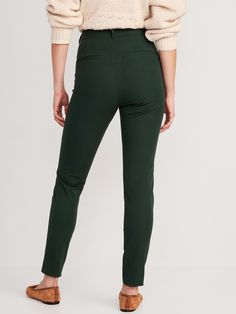 Online exclusive! The Pixie pants you love, now in a more fabulous fit & fabric ✨ Contoured waistband, with double hook-and-bar closure, built-in belt loops and interior stay button.  Zip fly.  Diagonal on-seam hip pockets; decorative welt faux-poc Fitted Mid-rise Pants With Belt Loops, High Waist Slim Fit Dress Pants With Pockets, Slim Fit High-waisted Elastane Bottoms, Slim Fit Bottoms With Pockets For Office, Office Slim Fit Bottoms With Pockets, Slim Fit Tapered Leg Bottoms With Belt Loops, Non-stretch Mid-rise Bottoms With Belt Loops, Versatile Slim Fit Mid-rise Bottoms, Versatile Mid-rise Office Bottoms