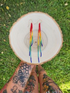 Long and lovely, these lightweight beaded fringe earrings lightly kiss your shoulders and dance on your ears 💖 All my beaded fringe earrings are hand crafted by me, D 😊 I use high quality Japanese glass seed beads and a continuous nylon thread for durability and longevity ✨️ I use 14k Gold Filled Wire to create my ear wires for sensitive ears Handcrafted with love and care 💖 Queer Jewelry, Pride Earrings, Beaded Fringe Earrings, Lucky To Have You, Round Rock, Rainbow Earrings, Pride Gifts, Jewelry Statement, Beaded Fringe