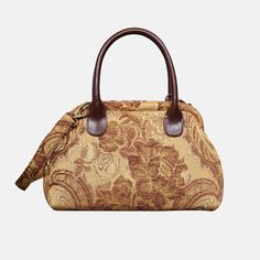 Floral Vintage Carpet Satchel carpet bag MCW Handmade Carpet Bags Vintage, Luxury Brown Tapestry Satchel, Vintage Brown Shoulder Bag With Floral Print, Vintage Brown Bags With Floral Print, Vintage Tapestry Satchel With Top Handle, Traditional Carpet, Carpet Bag, Secret Sale, Vintage Carpet