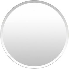 a white round mirror on a white background