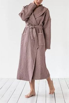 MagicLinen Waffle Bath Robe | Urban Outfitters Ripstop Pants, Bath Robes For Women, Ruffle Maxi Skirt, Slip Skirts, Special Dresses, Fair Isle Sweater, Denim Midi Skirt, Dress Codes, Matching Sets