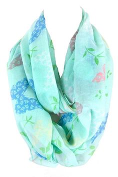 Soft Butterflies & Floral Pattern Infinity Loop Scarf Eternity Scarf, Infinity Scarves, Loop Scarf, Next Fashion, A Circle, Infinity Scarf, Scarf Shawl, Cool Things To Buy, Butterflies