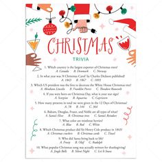 Adult Christmas Party Trivia Game Printable by LittleSizzle Christmas Trivia Games With Answers, Christmas Questions For Adults, Christmas Party For Adults, Funny Christmas Trivia, Trivia Design, Holiday Trivia Games With Answers, Christmas Games For Adults Holiday Parties, Christmas Trivia Questions And Answers, True Or False Christmas Trivia