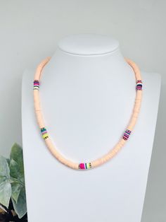 Women Vinyl Heishi Disc Beads Bohemian necklace is a stunning summer jewelry! Colorful and full of vibrancies This choker necklace gives a Bohemian style vibes to your attire. Summer Gift for Women - Elegant, delicate and eye-catching design for the beach. ❤ Measurements - Necklace length is 16.5 inches with 2.4 inches extender chain ❤ Processing Time - Ships Next Day ❤ Material - Heishi ❤ Gifting Option - Comes in giftable organza bag Please visit my store at below link for more wonderful piece Disk Necklace, Belly Dance Jewelry, Belly Button Jewelry, Jewelry Colorful, Dance Jewelry, Surfer Necklace, Necklace Antique, Classic Necklace, Homemade Jewelry