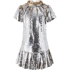 Your little one will light up the room in the sparkle dress. This mini dress is covered in dazzling sequins that catch the light with every twirl. Short sleeves add a touch of sweet simplicity to this party-perfect dress. Exclusive Marlo sequinned fabrication High neck Ruffled hem Zipper at back Short sleeve Lined | Marlo Kids | Sparkle Sequin High Neck Pleated Hem Mini Dress, (Silver, Size 5-6Y) | Maisonette collects the best children’s products from around the world (unlike Zulily, Etsy, The T Holiday Embellished Sequin Dress For Dress-up, Party Season Contrast Sequin Dress For Dress-up, Holiday Sequin Dress For Dress-up Occasions, Party Season Sequin Dress With Contrast Sequin, Contrast Sequin Dress For Party Season, Holiday Sequin Glitter Dress For Dress-up, Holiday Sequin Glitter Dress, Glamorous Dress For Dress-up And Holiday, Glamorous Holiday Dress-up Dress