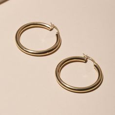 Medium Hollow Hoop Earrings Suspender Earrings, Stone And Strand, One And Done, Multiple Earrings, Sparkly Top, Earrings Stone, Real Gold Jewelry, Diamond Star, Beauty Life Hacks Videos