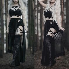 Gothic Rave Outfits, Gothic Outfits For Women, Gothic Clothes Women, Cute Goth Outfits, Black Party Dress, Cute Nike Outfits, Straps Dress, Bachelorette Outfits, Gothic Clothes