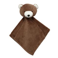 What could be better to comfort your little one than this adorable soft and cozy fleece security blanket / lovey? The brown bears inner ears are made in a textured white ribbed velour, his muzzle is white velour, and his face is expertly embroidered making him baby safe. The blanket portion is 12 X 12 and is made in an ultra soft luxury fleece. Security blankets (loveys) are cuddly companions that help baby learn to self soothe. Lambs & Ivy, Lovey Pattern, Brown Bears, Soft Luxury, Lovey Blanket, Baby Nursery Decor, Baby Learning, Security Blanket, Baby Safe