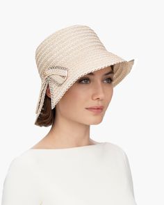 Roxanne Cream Mix Eric Javits Cream Summer Straw Hat With Upf 50+, Adjustable Cream Straw Hat With Upf 50+, Luxury Cloche Beach Hat, Luxury Beach Straw Hat Upf 50+, Luxury Cream Wide-brim Straw Hat, Small Leather Accessories, Gold Sand, Art Costume, Women's Headwear