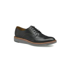 in stock Black Moc Toe Oxfords For Semi-formal Occasions, Black Wingtip Derby Shoes For Semi-formal Occasions, Black Wingtip Derby For Semi-formal Occasions, Black Wingtip Oxfords With Textured Sole, Masculine Oxfords With Textured Sole, Black Wingtip Derby With Goodyear Welt, Black Wingtip Dress Shoes For Derby, Masculine Oxford Shoes For Semi-formal Occasions, Masculine Black Wingtip Dress Shoes