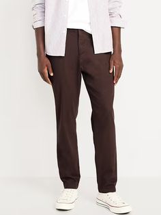 Athletic Rotation Chino Pants | Old Navy Slim Fit Straight Leg Chinos With Belt Loops, Slim Fit Chinos With Pockets, Slim Fit Bottoms With Pockets For Business Casual, Casual Fitted Dress Pants With Belt Loops, Slim Fit Straight Leg Bottoms With Pockets, Slim Fit Mid-rise Bottoms With Button Closure, Casual Slim Fit Bottoms With Button Closure, Slim Fit Bottoms With Welt Pockets For Fall, Mid-rise Slim Fit Bottoms With Button Closure