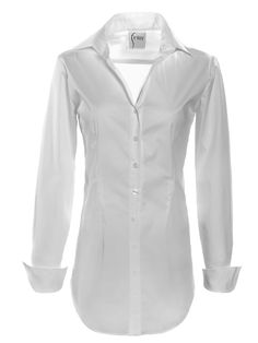 Women's White Button Down Tunic Top | Finley Shirts