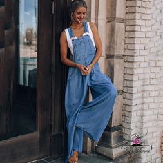 Womens Denim Jumpsuit, Summer Jumpsuit Casual, Denim Suspenders, Loose Overalls, High Waist Jumpsuit, Denim Pullover, Cooler Style, Jumpsuit Casual