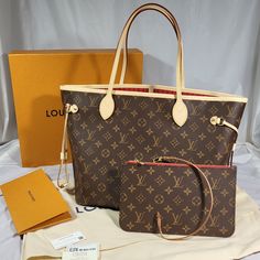 Brand New Authentic Louis Vuitton Neverfull Monogram Mm, Does Comes With The Pouch. Interior Is Cherry Red. Louis Vuitton No Longer Have Datecode, It's Micro Chipped Now. Made In Usa. The Cherry Red Interior One Is Discontinued From Louis Vuitton. Comes With Full Set: Dust Bag, Box, Tags, Little Note Card, Ribbon, And Gift Receipt With Info Crossed Out. Please Note: Even Though Bag Is New, Never Used Before, But The Vachatta Leather Does Slowly Gets Little Darker, Even It's Inside The Dust Bag. Louis Vuitton Neverfull Damier, Louis Vuitton Handbags Neverfull, Louis Vuitton Totally, Louis Vuitton Mm, Louis Vuitton Neverfull Gm, Louis Vuitton Neverfull Monogram, Louie Vuitton, Neverfull Mm Monogram, Louis Vuitton Neverfull Mm