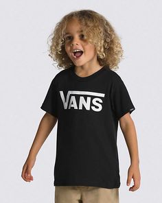 Vans | Toddler Vans Classic Kids Black/White T-Shirt Vans Toddler, Vans Store, Vans Kids, Vans Logo, Black Vans, Classic Kids, Kids Black, Toddler Tees, Vans Classic