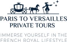 the paris to versallies private tours logo with an image of a horse drawn carriage