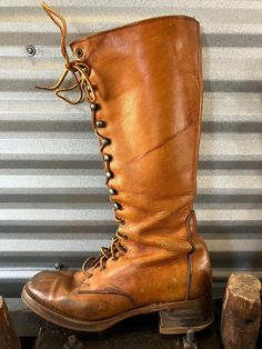 1970's Knee High Leather KK Lineman Boots Men's Size 9 Logger Biker Motorcycle - Etsy Polo Boots Men, Buff Guys, Monkey Boots, Polo Boots, Boots Men Outfit, A Gentleman, Shoe Inspo, K K, Boys Boots