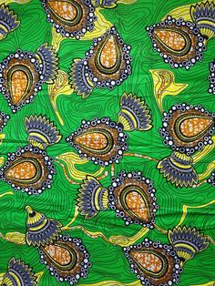 Gorgeous  green African print fabric flower patterned african fabric.  African wax print fabric Beautiful traditional African design with vibrant colors. This fabric  also known as Ankara, is ideal for making unique clothing items, eye-catching home décor projects, amazing accessories, and many other projects.Sold by yard.  If you purchase multiple units of this fabric, it will be sent as one continuous piece.High quality, 100% cotton African print fabric.46" inch wide.Cotton.Thank you for visit African Material, Flower Fabric Pattern, African Wax Print Fabric, Wax Print Fabric, Green Abstract, African Wax Print, African Print Fabric, Ankara Fabric, Unique Clothing