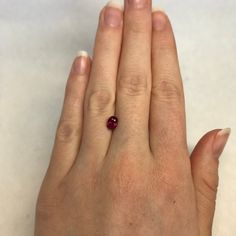 Tested by Gemologist: Natural Ruby Measurements: 6.6 x 4.7 mm, 3.8 mm deep Weight: 1.07 CaratsCut: Oval Color: Medium Dark Vivid RedClarity: SI1Treatments: Most Likely Heated onlyCondition: Some very light facet wear. Beautiful stone. Has an internal flaw off to one side that is hard to notice giving the stone a fairly clean appearance.   I offer a 14 day money back guarantee.If you ever need pictures of different gems in my shop side by side for comparison of color, size, or cut, please feel fr Brilliant Cut Ruby Gemstones Fine Jewelry, Brilliant Cut Ruby Gemstones For Fine Jewelry, Oval Ruby Ring With Brilliant Cut For Gift, Oval Ruby Ring With Brilliant Cut As Gift, Red Diamond With Prong Setting, Classic Round Cut Birthstone Gemstones, Formal Round Ruby Gemstones, Oval Ruby Jewelry With Brilliant Cut, Lab-created Ruby Ring With Brilliant Cut In Oval Shape