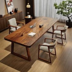 Loon Peak® Size: 31.5" W x 78.7" L | Loon Peak® Jessamyn Rectangular 31.5" W Dining Table 29.5 H x 78.7 W x 31.5 D in brownWood in Walnut | 31.5" W x 78.7" L | Wayfair Wood Rectangular Dining Table, Dining Table Sets, Desk In Living Room, Door Hardware Interior, Solid Wood Desk, Table Sets, Walnut Desks, Desk And Chair Set, Bedroom Furniture For Sale