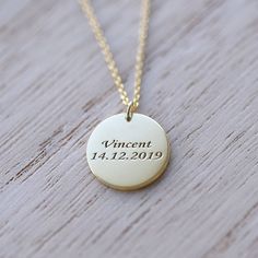 Inspired by the modern classic fable, The Little Prince, this 14k Rose, Yellow or White Gold necklace, with a choice of necklace length of 16, 18 and 20 inches is instantly recognizable as a gentle reminder that the best things in life are still the simplest, especially the love of others ❤. Not only does this enchanting necklace project love, the back of the pendant can also be engraved to your choosing, making it a truly personal keepsake for the special person in your life. ❤ Hand Made with l Engraved 14k Gold Name Necklace For Anniversary, Elegant Everyday Engraved Custom Necklace, Elegant Laser Engraved Necklaces For Mother's Day, Stamped 14k Gold Necklace For Anniversary, 14k Gold Stamped Round Pendant Necklace, Elegant Nameplate Necklace With Laser Engraving, Elegant Laser Engraved Nameplate Necklace, Classic Engraved Necklace For Anniversary Gift, Elegant Everyday Engraved Name Necklace