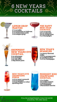 New Years Cocktails New Years Drinking Games, New Year Drinks, New Year Cocktail, Champagne Punch, Drinks Ideas