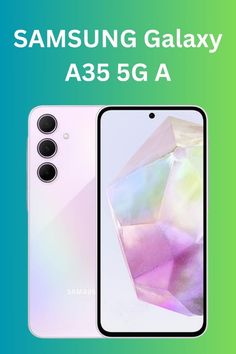 the samsung galaxy a355g is shown in white and has an iridescent design