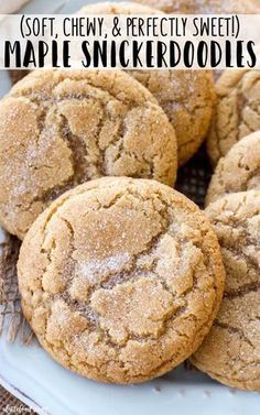 soft chewy and perfectly sweet maple snickrkroddles on a white plate