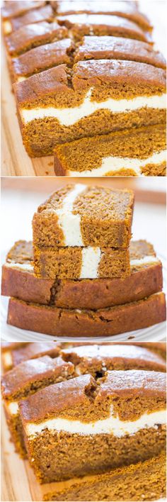 slices of cake sitting on top of each other