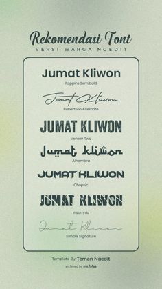 the front cover of a book with different font and numbers on it, including two names