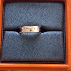 Brand New From Store. Classic Hermes Kelly Ring In Small Model, Size 55. I Can Get You Other Sizes Or Other Styles. 18k Rose Gold With Diamond. Hermes Rings, Hermes Ring, Hermes Jewelry, Ring With Diamond, Diamond Color, 18k Rose Gold, Colored Diamonds, I Can, Rose Gold