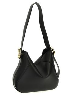 'Melodie Hobo' leather shoulder bag with magnetic closure, top handle with metal detailsGender: WomenMaterial: 100% CALFSKIN LEATHER (BOS TAURUS)Color: BlackMade in: ITProduct ID: LWBGTHM0PIENH2310*Import tax/duty will be calculated at checkout (If applicable) Modern Shoulder Bags With Branded Hardware, Modern Bags For Daily Use With Branded Hardware, Chic Leather Bucket Bag With Magnetic Closure, Formal Hobo Bag With Gold-tone Hardware, Evening Black Bucket Bag With Metal Hardware, Evening Hobo Bag With Gold-tone Hardware And Double Handle, Modern Hobo Shoulder Bag With Gold-tone Hardware, Formal Bucket Hobo Bag With Gold-tone Hardware, Modern Top Handle Bucket Bag With Metal Hardware