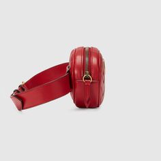 Description Part of the GG Marmont line, the belt bag was presented for the first time by Alessandro Michele in the Pre-Fall 2017 collection. It has a sportswear-inspired rounded shape with a leather belt which is designed so the bag can be high on the waist. It features the recognizable Double G detail-an archival play on the Running G. Size: 7″W x 4.5″H x 2″D / W18cm x H11cm x D5cm 100% genuine materials, matching the quality of the Gucci product; Hibiscus red matelassé chevron leather Gold-toned hardware Double G Interior open pocket Adjustable belt closure Top zip closure Leather lining Can be as a belt bag on the hip or waist, or as a crossbody bag. Sizing will differ based on where the belt is , please refer to the size guide to find your size. Comes with dustbag, ations, and pamphle Designer Formal Belt Bag With Removable Belt, Designer Pouch Belt Bag With Detachable Strap, Luxury Formal Shoulder Bag With Removable Belt, Designer Travel Bag With Removable Belt, Luxury Belt Bag With Adjustable Strap, Designer Crossbody Belt Bag For Formal Occasions, Designer Bags With Removable Belt For Everyday Use, Designer Formal Belt Bag With Detachable Strap, Designer Belt Bag With Detachable Strap For Formal Occasions