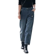 Product information: Thickness: thick Fabric name: denim Color: N7566# inelastic nostalgia Pants length: trousers Waist type: high waist Size: S (size 26),M (size 27-28),L (size 29-30),XL (size 31-32),2XL (size 33),3XL (size 34) Style type: Japanese and Korean casual Style: straight-leg pants Style: casual style Craft: resin solid color Size: Note: 1. Asian sizes are 1 to 2 sizes smaller than European and American people. Choose the larger size if your size between two sizes. Please allow 2-3cm Baggy Dark Wash Jeans For Fall, High-waisted Dark Wash Jeans For Fall, High Waist Denim Blue Jeans For Winter, Baggy Winter Denim Jeans, Fall Dark Wash High-waisted Jeans, Fall High-waisted Dark Wash Jeans, Fall Season Dark Wash High-waisted Jeans, Dark Wash High Waist Baggy Jeans, Baggy Mid-rise Fall Jeans