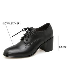 New Spring Genuine Leather Women Shoes Round Toe Women Pumps Shoes for Women High Heel Chunky Heel Shoes Zapatos Mujer Loafers SPECIFICATIONS Upper Material: GENUINE LEATHER Upper-Genuine Leather Type: Cow Leather Toe Shape: round toe With Platforms: Yes Platform Height: 0-3cm Heel Height: High (5cm-8cm) Heel Type: Hoof Heels Pump Type: Loafers Style: LEISURE Fashion Element: ROME Season: Spring/Autumn Outsole Material: RUBBER is_handmade: Yes Insole Material: pigskin Fit: Fits true to size, take your normal size Lining Material: GENUINE LEATHER Lining-Genuine Leather Type: pigskin Closure Type: Lace-up Item Type: Pumps Heel Height: 6.5cm [New In 20240812] Office Leather Shoes With Reinforced Heel And Closed Toe, Business Leather Shoes With Pointed Toe For Winter, Office Leather Shoes With Almond Toe Medium Width, Office Leather Shoes With Medium Width And Almond Toe, Black Lace-up Shoes For Office In Spring, Medium Width Almond Toe Leather Shoes For Office, Elegant Winter Dress Shoes With Round Toe, Flat Heel Court Shoes For Office In Fall, Black Lace-up Shoes With Round Toe For Office