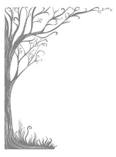 a black and white drawing of a tree