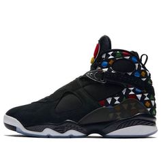 Air Jordan 8 Retro 'Quai 54 Black' CJ9218-001 (AJ8/SNKR/High Top/Multicolor/Basketball) Sporty Multicolor High-top Jordan Shoes, Multicolor Low-top Jordan Sports Shoes, Multicolor Low-top Jordan Shoes For Sports, Sporty Custom Black Sneakers For Sports Events, Sporty Black Custom Sneakers For Sports Events, Multicolor High-top Jordan Shoes For Sports, Multicolor Jordan Sports Shoes, Multicolor Jordan Sports Shoes With Round Toe, Multicolor Jordan Shoes For Sports With Round Toe