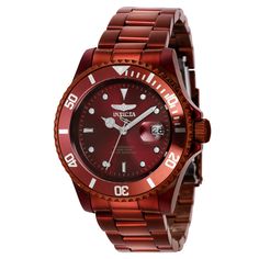 Classic Red Watch With Metal Dial, Red Automatic Watches With Round Dial, Red Automatic Watch With Round Dial, Classic Red Analog Watch, Red Chronograph Watch With Metal Dial, Red Automatic Chronograph Watch With Round Dial, Red Modern Chronograph Watch With Metal Dial, Red Watches With Subdials And Round Dial, Red Watches With Subdials