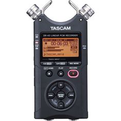 the tascaam dm - 40 linear pcm recorder is shown in black