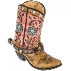 Hobby Lobby Cowgirl Decorations, Western Centerpieces, Western Party Decorations, Boot Vase, Cute Cowgirl Boots, Cowboy Decorations, Southwestern Decor, Western Parties, Cowgirl Boot