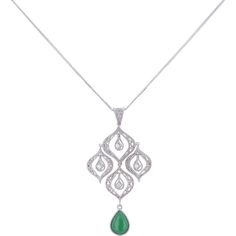 18K White Gold Jade and Diamond Pendant Necklace with 2.59 Carat Pear-Shaped Jade and 0.10 Carat Diamond Accents Jade Gemstone, White Gold Pendant, Jewelry Appraisal, Green Hues, Diamond Education, Ring Pendant Necklace, Jade Stone, Womens Wedding Bands, Custom Jewelry Design