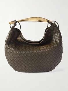 BOTTEGA VENETA Sardine medium intrecciato leather shoulder bag | NET-A-PORTER Luxury Shoulder Bag With Interwoven Design And Double Handle, Luxury Bags With Interwoven Design And Double Handle, Luxury Shoulder Bag With Double Handle And Interwoven Design, Designer Top Handle Shoulder Bag With Interwoven Design, Designer Tote Shoulder Bag With Interwoven Design, Leather Shoulder Bag With Top Handle And Interwoven Design, Luxury Shoulder Bag With Interwoven Design For Daily Use, Designer Woven Leather Bag With Round Handle, Designer Bags With Woven Leather And Round Handle