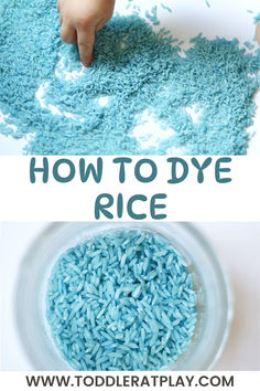 how to dye rice with blue food coloring