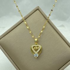 Gold Necklace for Women Zircon Jewelry Pendant Necklace Titanium Steel – daiiibabyyy Gold Plated Clavicle Chain Jewelry For Valentine's Day, Gold Plated Clavicle Chain For Valentine's Day, Valentine's Day Gold Plated Clavicle Chain Jewelry, Heart Pendant Necklace With Clavicle Chain For Valentine's Day, Gold Plated Double Heart Necklace For Mother's Day, Valentine's Day Cubic Zirconia Heart Necklace With Clavicle Chain, Valentine's Day Heart Necklace With Cubic Zirconia Clavicle Chain, Valentine's Day Gold Plated Pendant Necklace, Valentine's Day Silver Gold Plated Heart Necklace