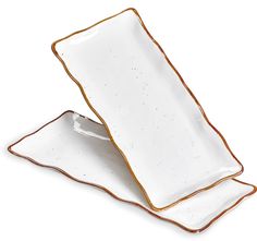 PRICES MAY VARY. 【Rustic Style & Fluted Platters】 Farmhouse and rustic design make a difference, with fluted edges and speckled spots on the surface that make this platter set stand out. The brown glazed rim adds a sophisticated look and goes well with your tableware. 【Large Size Serving Trays Set】 Including 2 pcs Serving Tray, each measures 15 inches, great for serving fruit, dessert, snacks, appetizers, side dishes, and salad, suitable for home and professional restaurant use. 【Solid & Sturdy Platters For Entertaining, Serving Tray Set, Platter Set, Ceramic Platters, Plates Set, Serving Food, Serving Trays, Kitchen Stuff, Rustic Design