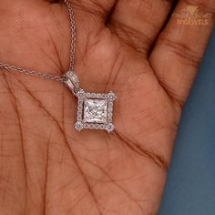 Moissanite Halo Princess Cut Diamond Pendant, 14K Solid White Gold Pendant, 2.75 CT Diamond Pendant, Women's Pendant, Anniversary Gift #moissanitependant #halopendant #Princesscutpendant #diamondpendant #fancypendant#14kwhitegoldpendant #goldpendant #anniversarygift #giftforher #women'spendant #moissanitehalopendant #goldjewelry #moissanitejewelry #diamondjewlry #everydaywearpendant #everydayjewlery #trendyjewelry #StunningMoissanite #SparklingPendant #StatementPendant #FashionJewelry #pendant Princess Cut Halo, Women Pendant, Princess Cut Diamond, Halo Pendant, Princess Cut Diamonds, Princess Cut