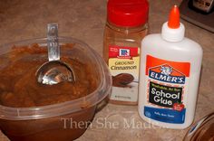 the ingredients to make chocolate pudding are on the counter