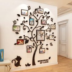 a family tree with many pictures on it and the words memories of love written below